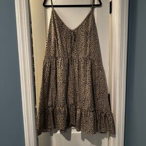 Leopard Print Tiered Dress